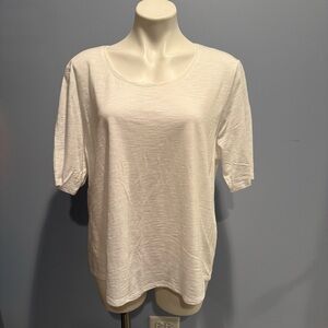 Chico’s Ultimate Tee Scoop Neck Top – Size 3 (16-18)- White